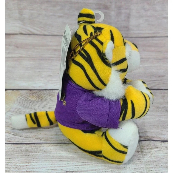 Champion Treasures Mascot Huggies Plush LSU Tiger Stuffed Animal Sound 5" New - Picture 3 of 8